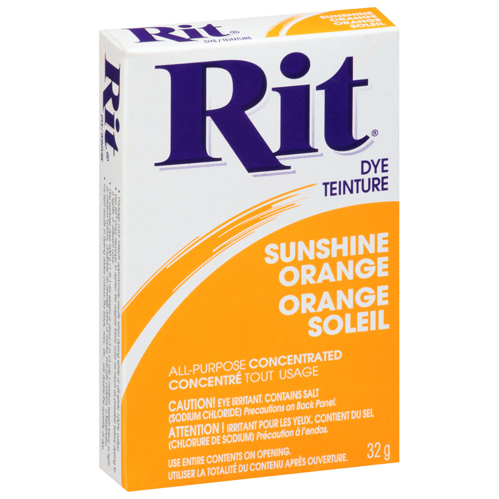 <tc>Teinture
  en poudre tout usage Rit - Soleil orange - 31,9g (11⁄ oz)</tc>