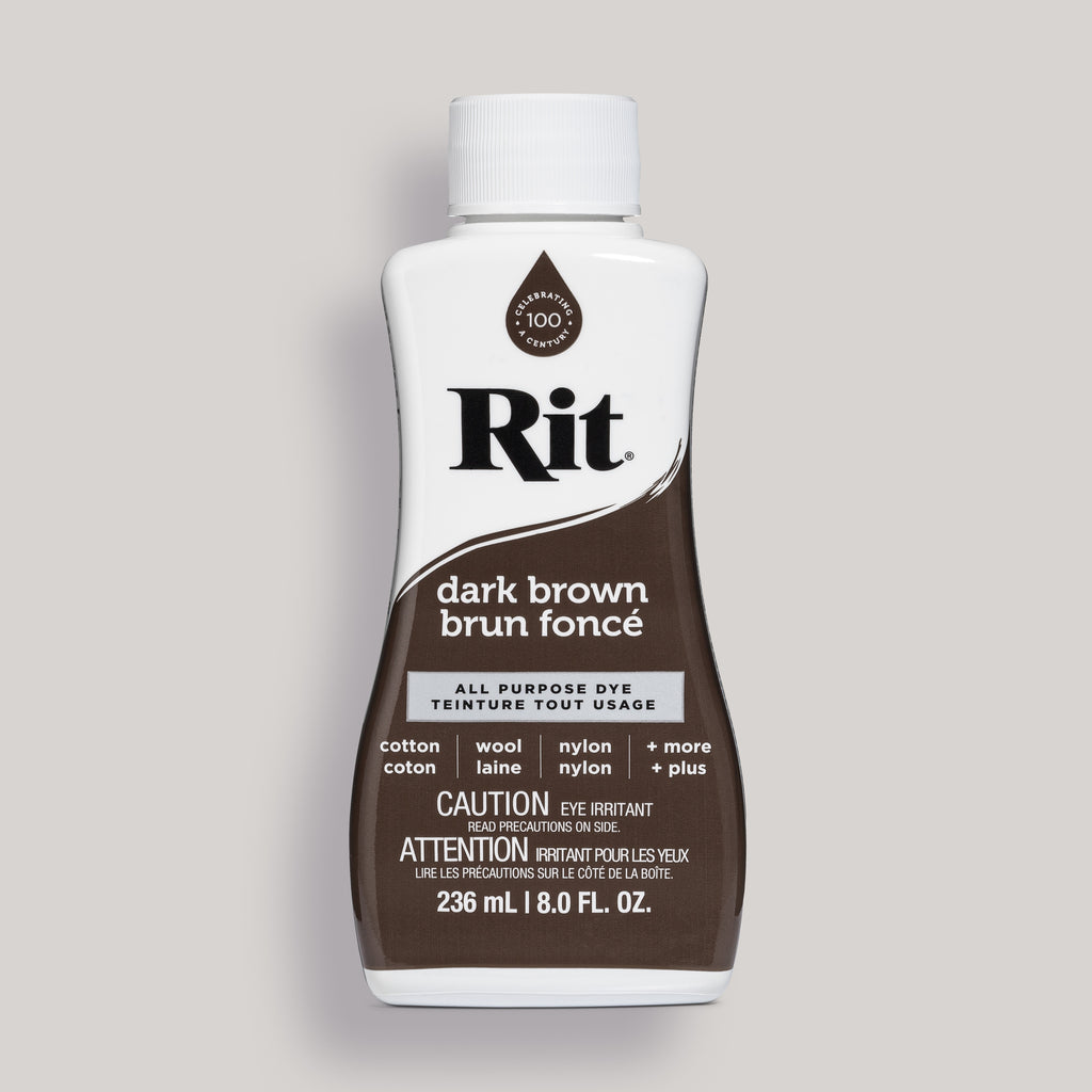 <tc>Teinture
  liquide tout usage Rit -  Brun foncé -
  236 ml (8 oz)</tc>