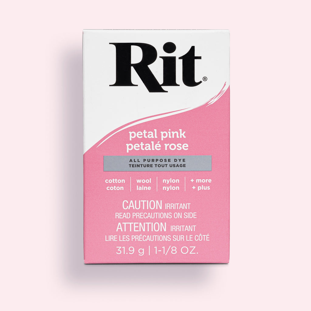 <tc>Teinture
  en poudre tout usage Rit  - Rose pétale
  - 31,9g (11⁄ oz)</tc>